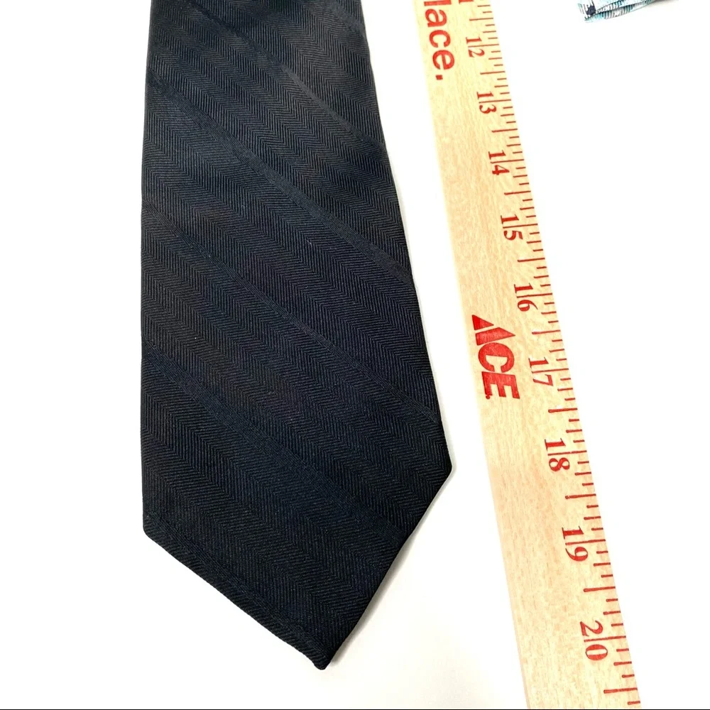 Ketch 2 Boys Black Tie Clip On - Black/ Blue Check Bow Tie - Great Condition